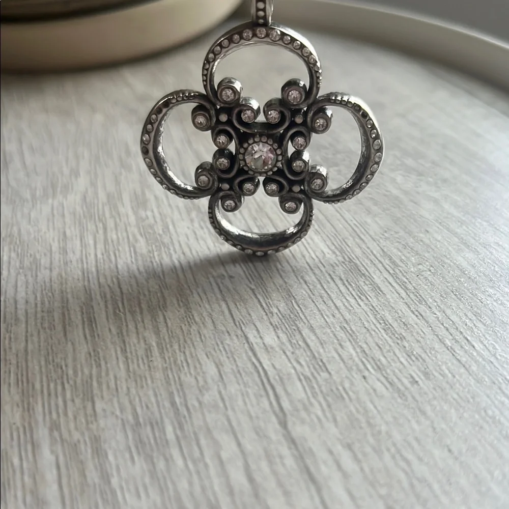 Brighton Silver Floral Keychain